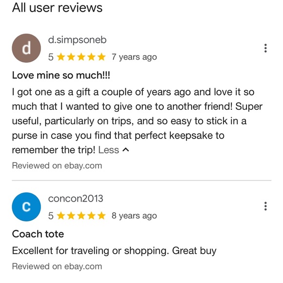 Like new! RARE! Coach Poppy Glam Sis Signature Packable Nylon Tote Bag 62112 - Picture 10 of 10